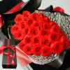 ブリザーブドフラワー 30輪の赤バラの花束 ボックス