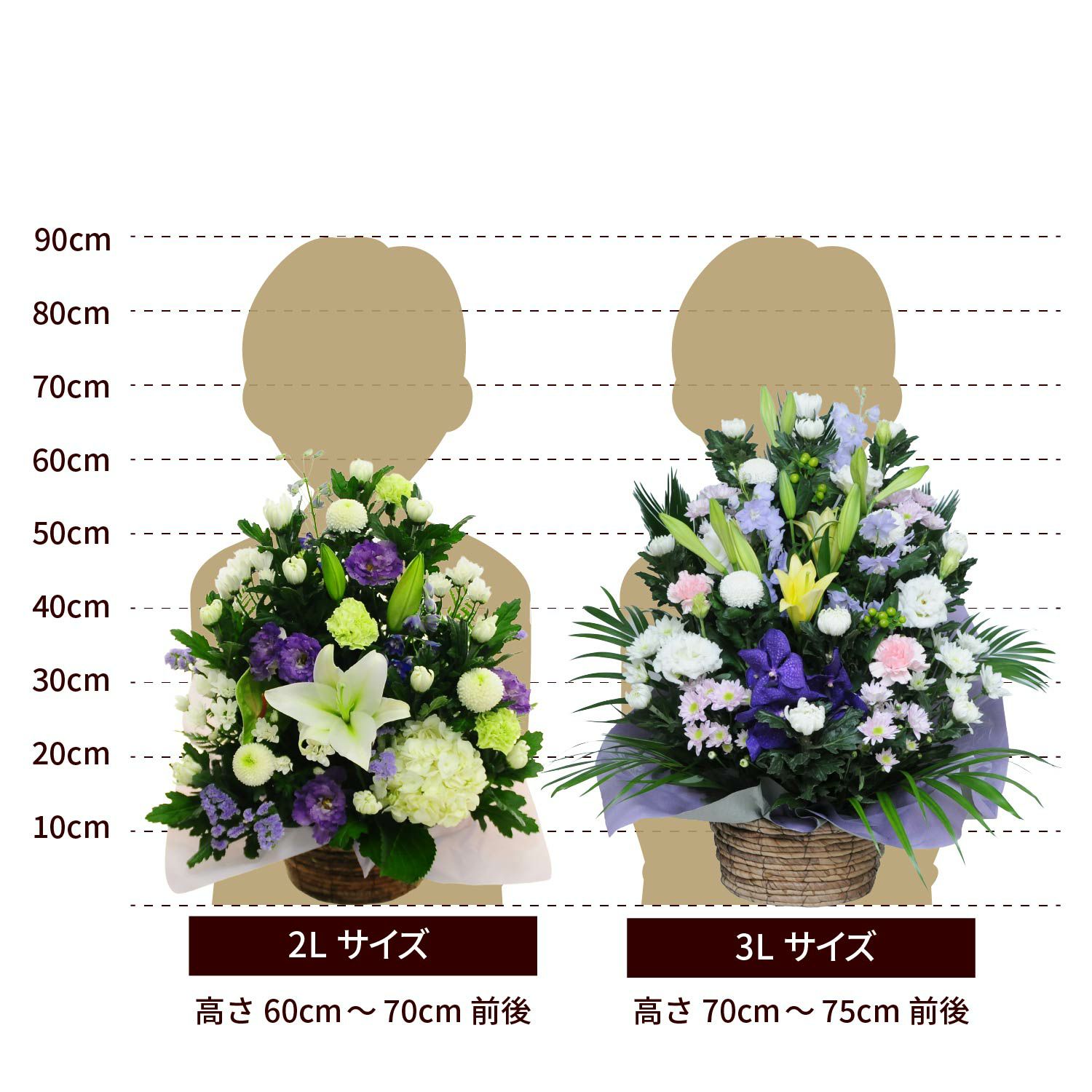 デザイナーズお供えアレンジメント ２Lサイズ