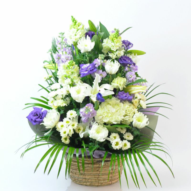 お彼岸のお供え花/百合のお供え花アレンジメント