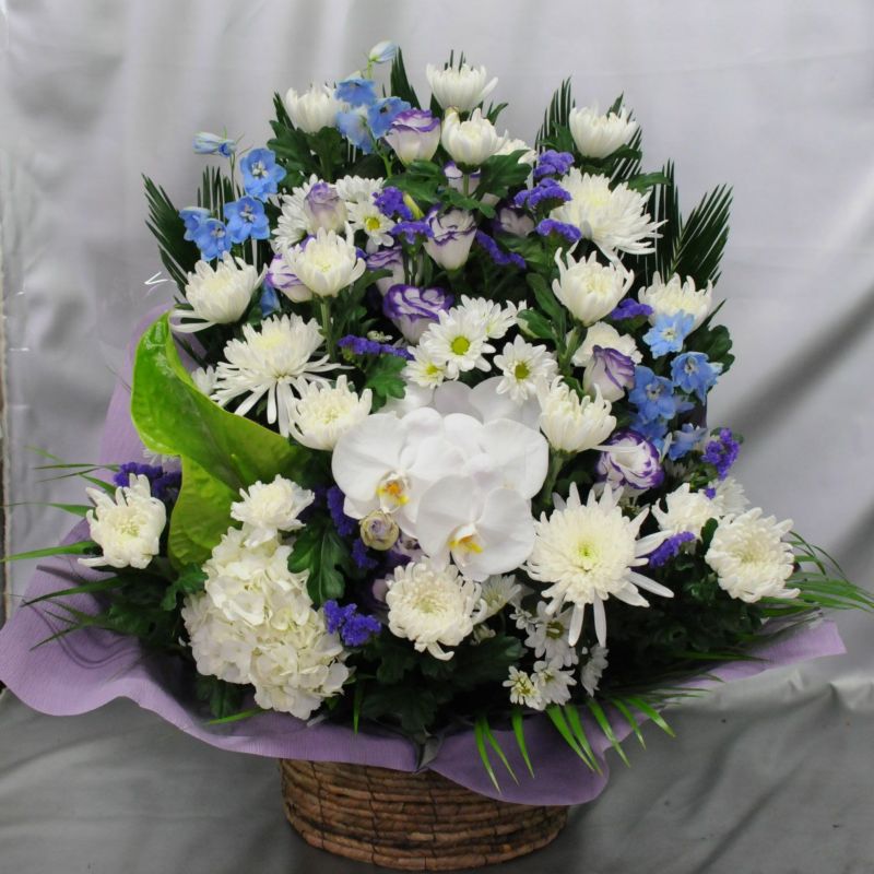 蘭のお供えアレンジメント３Lサイズ