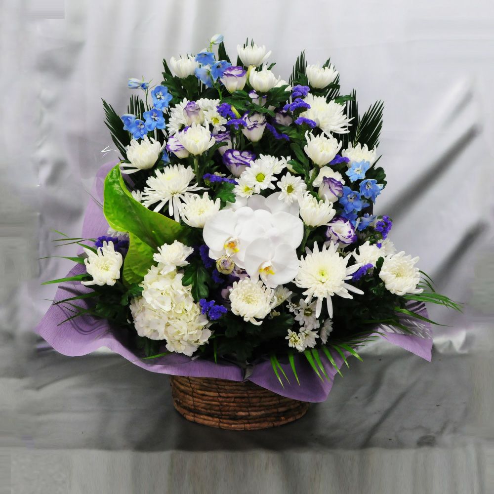 蘭のお供えアレンジメント３Lサイズ