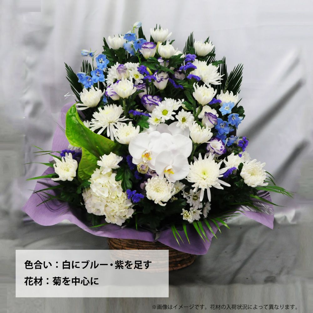 蘭のお供えアレンジメント３Lサイズ