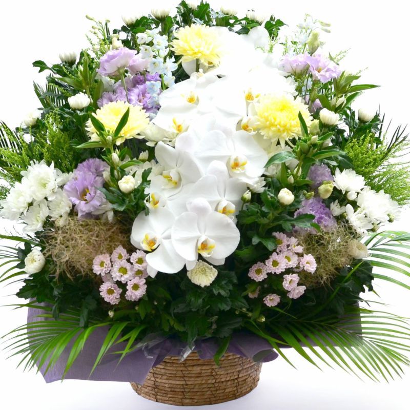 お彼岸のお供え花/蘭のお供え花アレンジメント