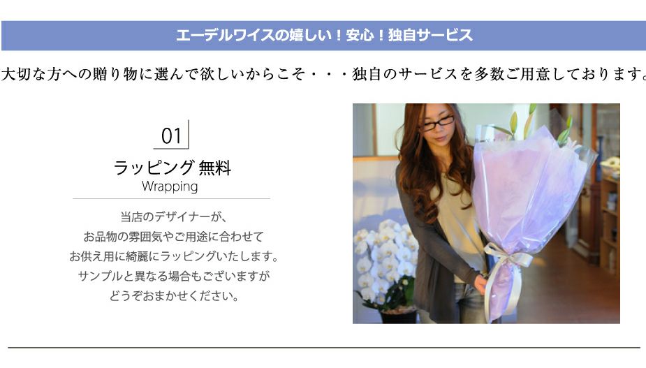 蘭のお供えアレンジメント４Lサイズ